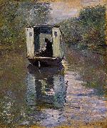 Claude Monet Le Bateau-atelier oil painting reproduction